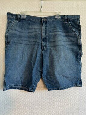 Wrangler Mens Carpenter Blue Denim Jean Shorts - 5 Pockets - Sz.42 Ex. Cond